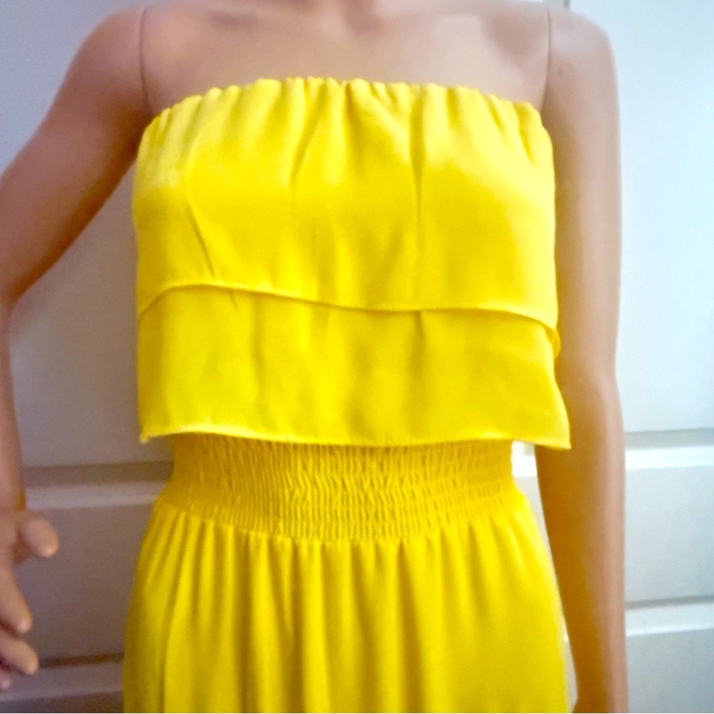 New 1.STATE Strapless Ruffle Tiered Dress - Picture 5 of 7
